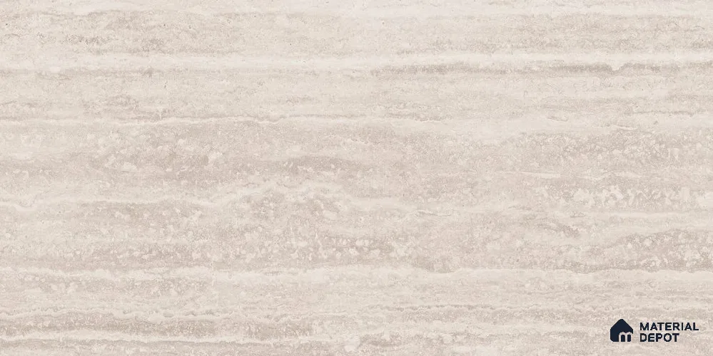 Marble Travertine Wall & Floor Tile TL 12723 C Beige 4 ft x 2 ft Glossy Finish Vitrified Tile - 8 mm | 6 Random Designs | Suitable for Living Room, Dining, Feature / Accent Walls