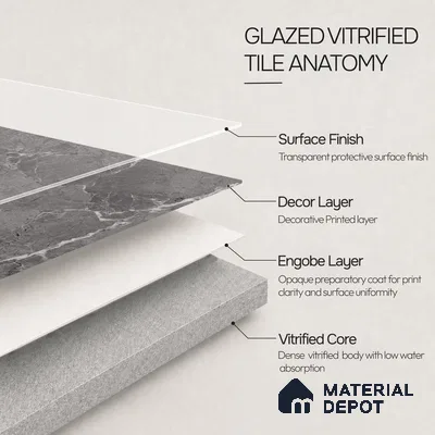 Marble Wall & Floor Tile TL 12724 B Nero 4 ft x 2 ft Glossy Finish Vitrified Tile - 8 mm | 2 Random Designs | Suitable For Living Room, Bedroom, Dining