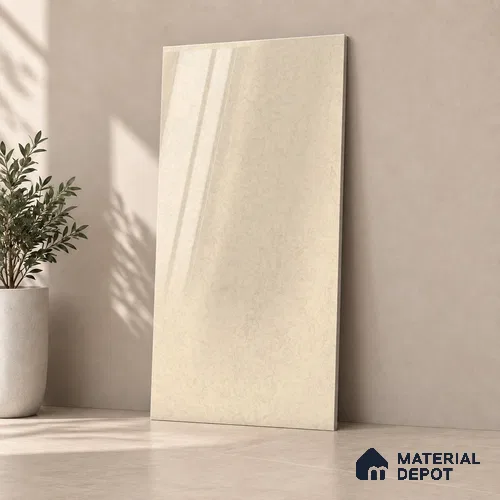 Cement Floor & Wall Tile TL 12726 Florim Yellow 4 ft x 2 ft Glossy Finish Vitrified Tile - 8 mm | 5 Random Design