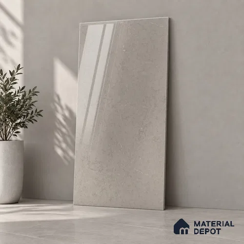 Cement Floor & Wall Tile TL 12726 C Florim Olive 4 ft x 2 ft Glossy Finish Vitrified Tile - 8 mm | 5 Random Design