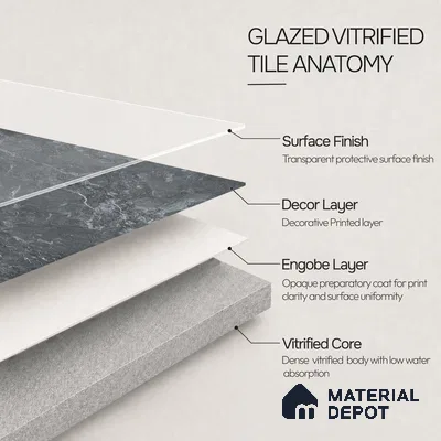 Marble Wall & Floor Tile TL 12727 C Black 4 ft x 2 ft Glossy Finish Vitrified Tile - 8 mm | 3 Random Designs | Suitable For Living Room, Bedroom, Dining