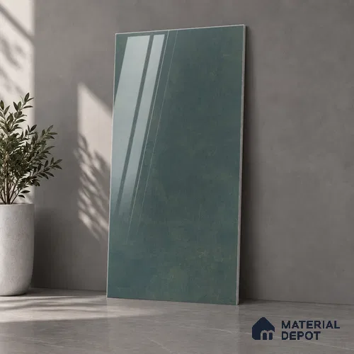 Endless Marble Floor & Wall Tile TL 12736 Mystic Aqua 4 ft x 2 ft Glossy Finish Vitrified Tile - 8 mm | 4 Random Design