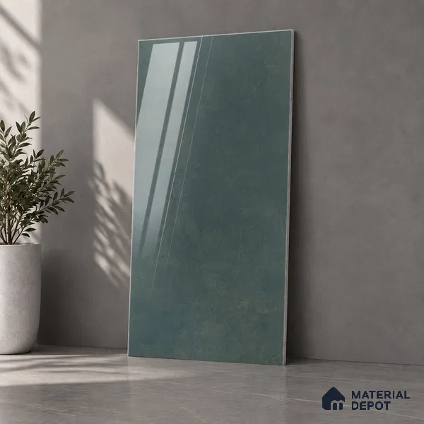 Endless Marble Floor & Wall Tile TL 12736 Mystic Aqua 4 ft x 2 ft Glossy Finish Vitrified Tile - 8 mm | 4 Random Design