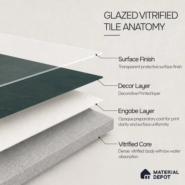 Endless Marble Floor & Wall Tile TL 12736 Mystic Aqua 4 ft x 2 ft Glossy Finish Vitrified Tile - 8 mm | 4 Random Design