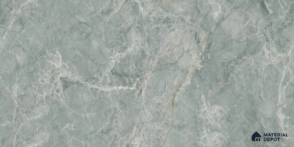 Marble Endless Wall & Floor Tile TL 12736 B Verde 4 ft x 2 ft Glossy Finish Vitrified Tile - 8 mm | 4 Random Designs | Suitable For Living Room, Bedroom, Dining