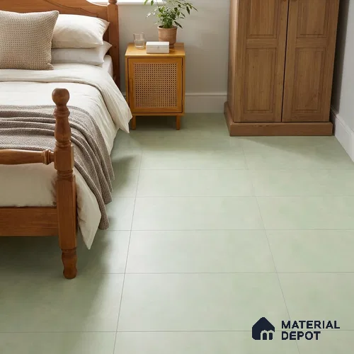 Cement Wall & Floor Tile TL 12738 F Light Green 4 ft x 2 ft Matte Finish Vitrified Tile - 8.5 mm | Suitable For Living Room, Hall, Bedroom