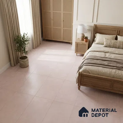 Cement Wall & Floor Tile TL 12738 H Pink 4 ft x 2 ft Matte Finish Vitrified Tile - 8.5 mm | Suitable For Living Room, Hall, Bedroom