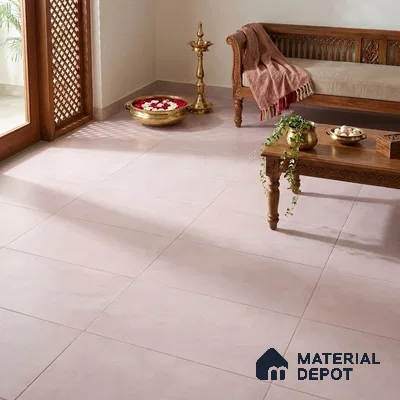 Cement Wall & Floor Tile TL 12738 H Pink 4 ft x 2 ft Matte Finish Vitrified Tile - 8.5 mm | Suitable For Living Room, Hall, Bedroom