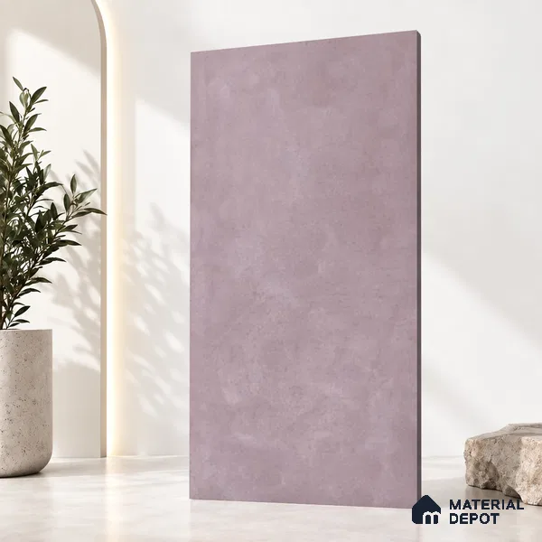 Cement Look Wall & Floor Matte Finish Purple Vitrified Tile | TL 12738 I 4 ft x 2 ft - 8.5 mm | Suitable For Living Room, Hall & Study