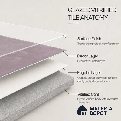 Cement Look Wall & Floor Matte Finish Purple Vitrified Tile | TL 12738 I 4 ft x 2 ft - 8.5 mm | Suitable For Living Room, Hall & Study