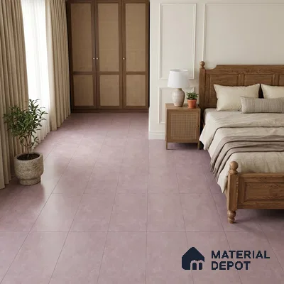 Cement Look Wall & Floor Matte Finish Purple Vitrified Tile | TL 12738 I 4 ft x 2 ft - 8.5 mm | Suitable For Living Room, Hall & Study