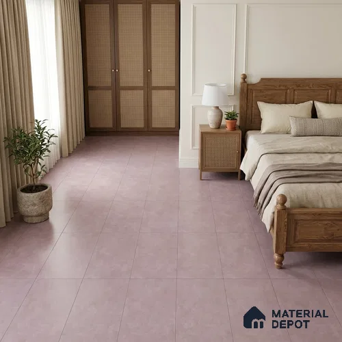 Cement Look Wall & Floor Matte Finish Purple Vitrified Tile | TL 12738 I 4 ft x 2 ft - 8.5 mm | Suitable For Living Room, Hall & Study