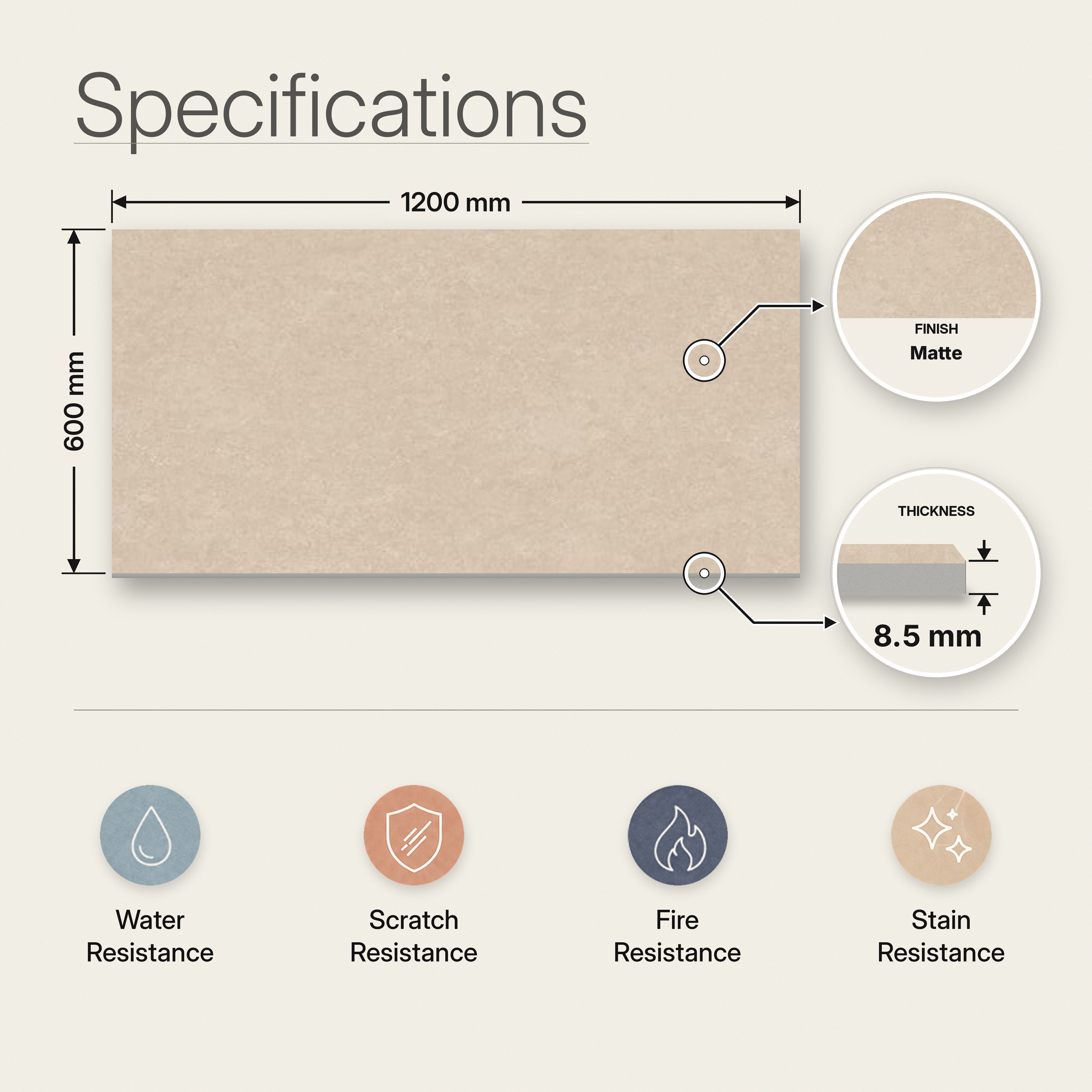 Highlighter Wall Tile TL 12739 Square Dark 4 ft x 2 ft Matte Finish Vitrified Tile - 8.5 mm