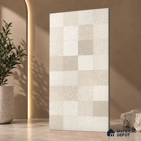 Highlighter Wall Tile TL 12739 C Square Decor 4 ft x 2 ft Matte Finish Vitrified Tile - 8.5 mm