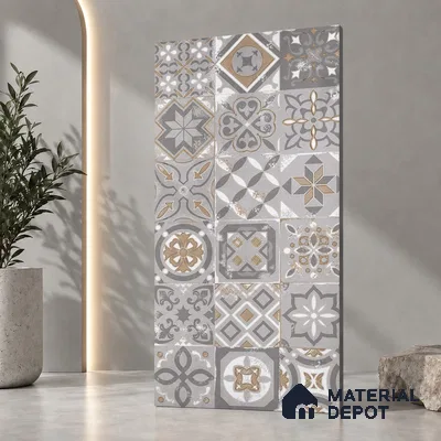 Highlighter Wall Tile TL 12740 Lustrey Brown Decor 4 ft x 2 ft Matte Finish Vitrified Tile - 8.5 mm