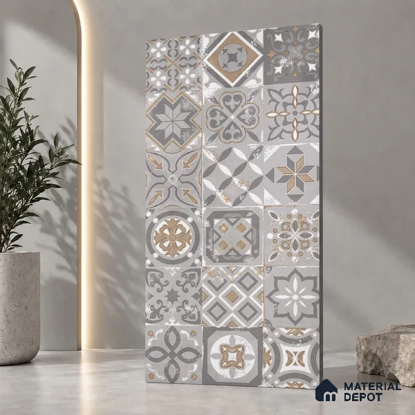 Highlighter Wall Tile TL 12740 Lustrey Brown Decor 4 ft x 2 ft Matte Finish Vitrified Tile - 8.5 mm