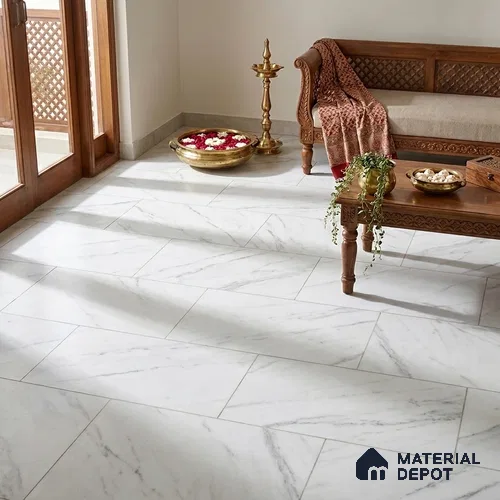Marble Floor & Wall Tile TL 12741 Alicante Smoke 4 ft x 2 ft Matte Finish Vitrified Tile - 9 mm | 4 Random Design