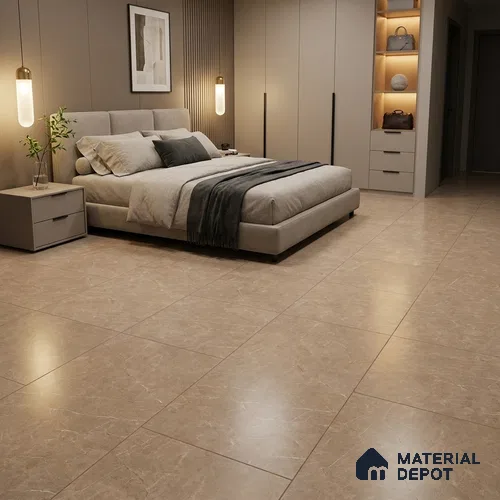 Marble Wall & Floor Tile TL 12745 Camel 4 ft x 2 ft Matte Carving Finish Vitrified Tile - 9 mm | 4 Random Designs | Suitable For Living Room, Bedroom, Kitchen