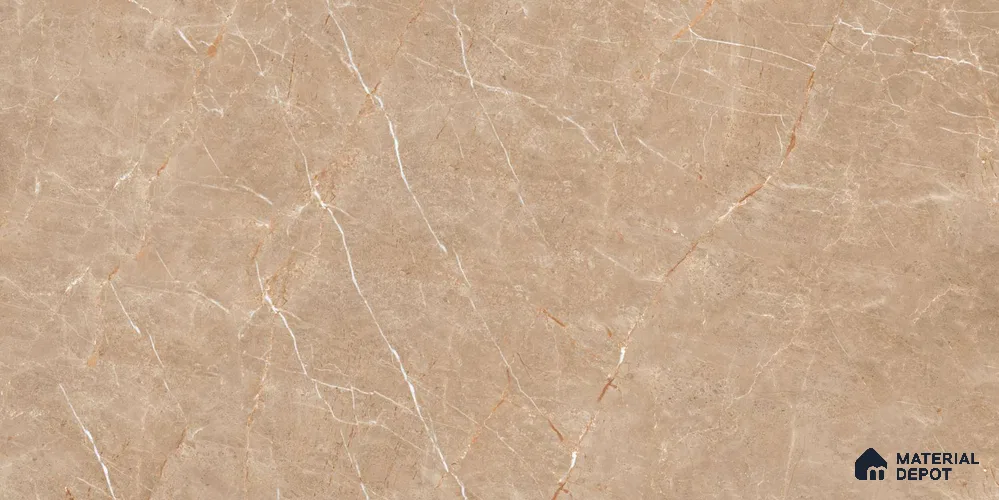Marble Wall & Floor Tile TL 12745 Camel 4 ft x 2 ft Matte Carving Finish Vitrified Tile - 9 mm | 4 Random Designs | Suitable For Living Room, Bedroom, Kitchen