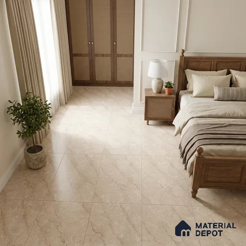 Marble Wall & Floor Tile TL 12749 Beige 4 ft x 2 ft Matte Carving Finish Vitrified Tile - 9 mm | 5 Random Designs | Suitable For Living Room, Bedroom, Kitchen