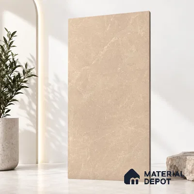 Marble Wall & Floor Tile TL 12751 Brown 4 ft x 2 ft Matte Finish Vitrified Tile - 9 mm | 6 Random Designs | Suitable For Living Room, Bedroom, Kitchen