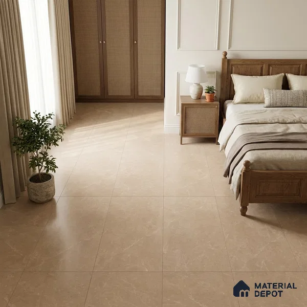 Marble Wall & Floor Tile TL 12751 Brown 4 ft x 2 ft Matte Finish Vitrified Tile - 9 mm | 6 Random Designs | Suitable For Living Room, Bedroom, Kitchen