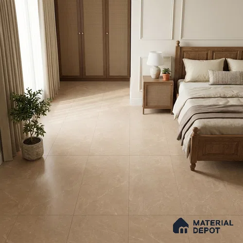 Marble Wall & Floor Tile TL 12751 Brown 4 ft x 2 ft Matte Finish Vitrified Tile - 9 mm | 6 Random Designs | Suitable For Living Room, Bedroom, Kitchen