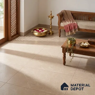 Marble Wall & Floor Tile TL 12751 Brown 4 ft x 2 ft Matte Finish Vitrified Tile - 9 mm | 6 Random Designs | Suitable For Living Room, Bedroom, Kitchen