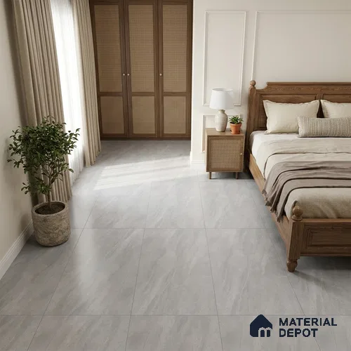 Marble Wall & Floor Tile TL 12753 Bianco 4 ft x 2 ft Matte Finish Vitrified Tile - 9 mm | 5 Random Designs | Suitable For Living Room, Bedroom, Kitchen