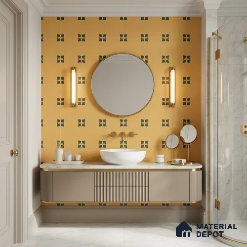 Moroccan Floor & Wall Tile TL 12758 Artec 1 ft x 1 ft Matte Finish Vitrified Tile - 9 mm | Suitable For Bathroom, Kitchen, Balcony | 2 mm Spacer is Mandatory