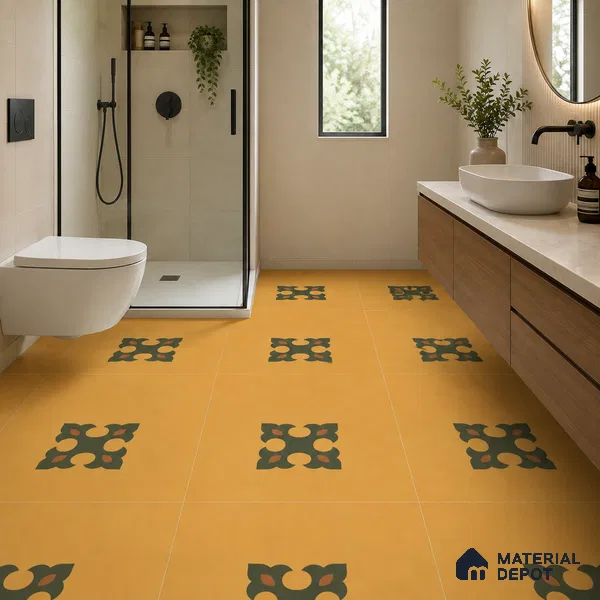Moroccan Floor & Wall Tile TL 12759 Athlone 1 ft x 1 ft Matte Finish Vitrified Tile - 9 mm | Suitable For Bathroom, Kitchen, Balcony | 2 mm Spacer is Mandatory
