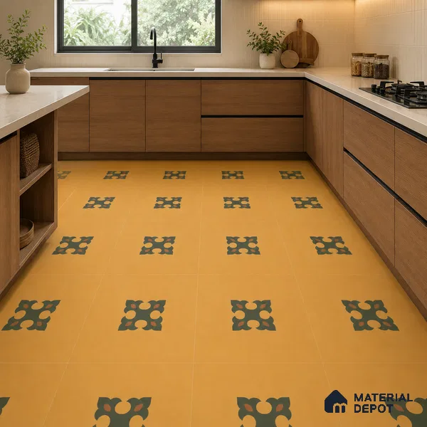 Moroccan Floor & Wall Tile TL 12759 Athlone 1 ft x 1 ft Matte Finish Vitrified Tile - 9 mm | Suitable For Bathroom, Kitchen, Balcony | 2 mm Spacer is Mandatory
