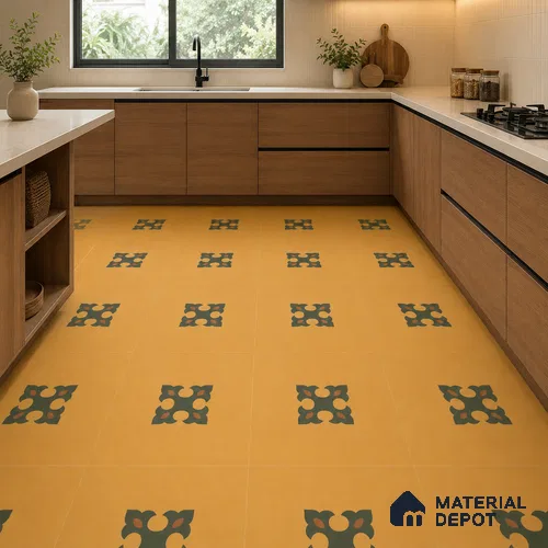 Moroccan Floor & Wall Tile TL 12759 Athlone 1 ft x 1 ft Matte Finish Vitrified Tile - 9 mm | Suitable For Bathroom, Kitchen, Balcony | 2 mm Spacer is Mandatory