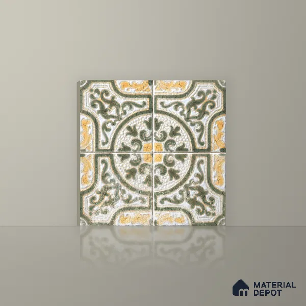 Moroccan Floor & Wall Tile TL 12762 Celtic 1 ft x 1 ft Matte Finish Vitrified Tile - 9 mm | Suitable For Bathroom, Kitchen, Balcony | 2 mm Spacer is Mandatory