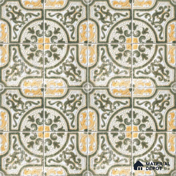 Moroccan Floor & Wall Tile TL 12762 Celtic 1 ft x 1 ft Matte Finish Vitrified Tile - 9 mm | Suitable For Bathroom, Kitchen, Balcony | 2 mm Spacer is Mandatory