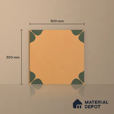 Moroccan Floor & Wall Tile TL 12763 Crea 1 ft x 1 ft Matte Finish Vitrified Tile - 9 mm | Suitable For Bathroom, Kitchen, Balcony | 2 mm Spacer is Mandatory