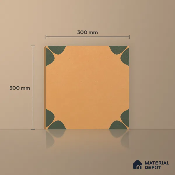 Moroccan Floor & Wall Tile TL 12763 Crea 1 ft x 1 ft Matte Finish Vitrified Tile - 9 mm | Suitable For Bathroom, Kitchen, Balcony | 2 mm Spacer is Mandatory