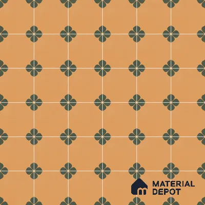 Moroccan Floor & Wall Tile TL 12763 Crea 1 ft x 1 ft Matte Finish Vitrified Tile - 9 mm | Suitable For Bathroom, Kitchen, Balcony | 2 mm Spacer is Mandatory