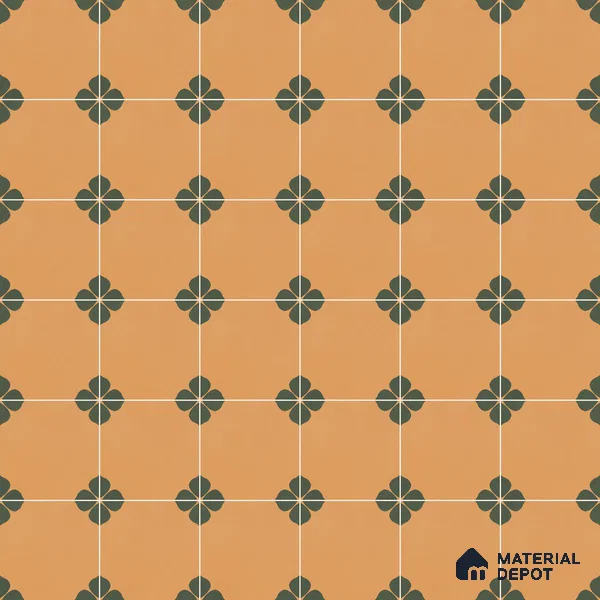 Moroccan Floor & Wall Tile TL 12763 Crea 1 ft x 1 ft Matte Finish Vitrified Tile - 9 mm | Suitable For Bathroom, Kitchen, Balcony | 2 mm Spacer is Mandatory