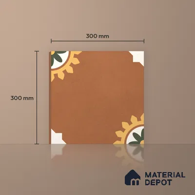 Moroccan Floor & Wall Tile TL 12766 Erin 1 ft x 1 ft Matte Finish Vitrified Tile - 9 mm | Suitable For Bathroom, Kitchen, Balcony | 2 mm Spacer is Mandatory