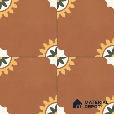 Moroccan Floor & Wall Tile TL 12766 Erin 1 ft x 1 ft Matte Finish Vitrified Tile - 9 mm | Suitable For Bathroom, Kitchen, Balcony | 2 mm Spacer is Mandatory
