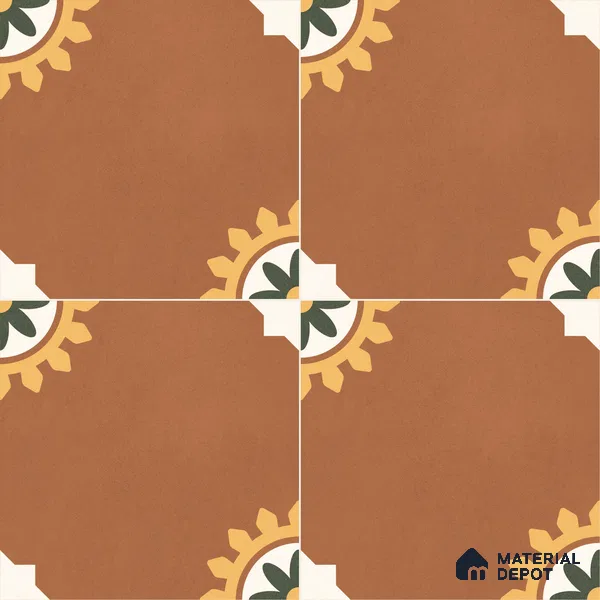 Moroccan Floor & Wall Tile TL 12766 Erin 1 ft x 1 ft Matte Finish Vitrified Tile - 9 mm | Suitable For Bathroom, Kitchen, Balcony | 2 mm Spacer is Mandatory