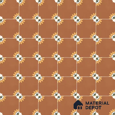 Moroccan Floor & Wall Tile TL 12766 Erin 1 ft x 1 ft Matte Finish Vitrified Tile - 9 mm | Suitable For Bathroom, Kitchen, Balcony | 2 mm Spacer is Mandatory