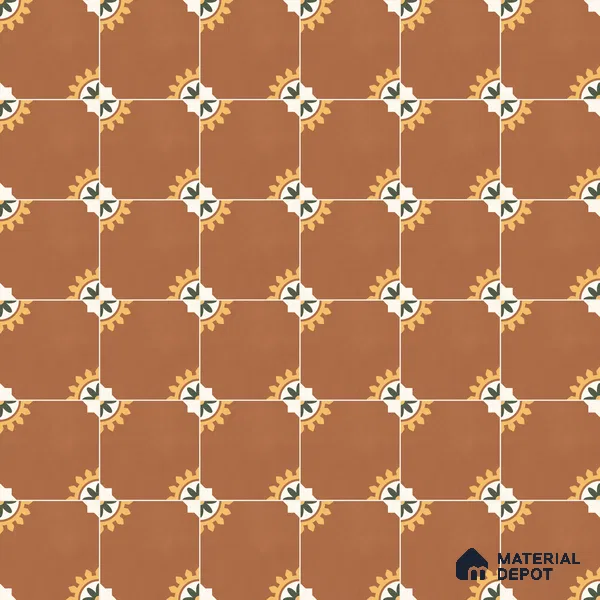 Moroccan Floor & Wall Tile TL 12766 Erin 1 ft x 1 ft Matte Finish Vitrified Tile - 9 mm | Suitable For Bathroom, Kitchen, Balcony | 2 mm Spacer is Mandatory