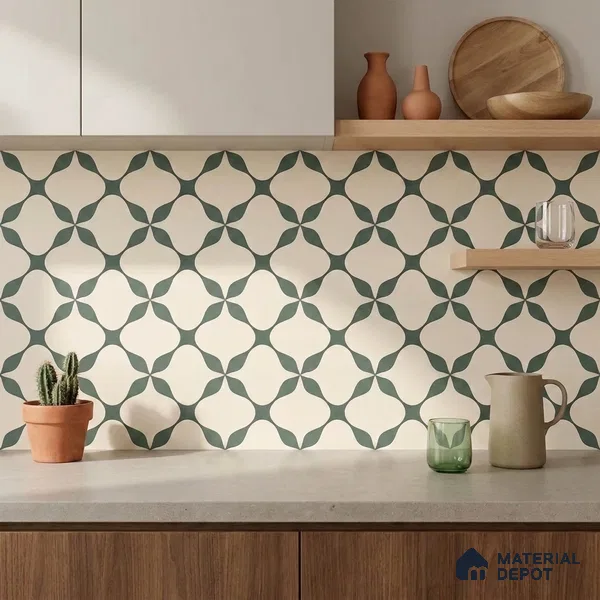 Moroccan Floor & Wall Tile TL 12770 Nevica 1 ft x 1 ft Carving Matte Finish Vitrified Tile - 9 mm | Suitable For Bathroom, Kitchen, Balcony | 2 mm Spacer is Mandatory
