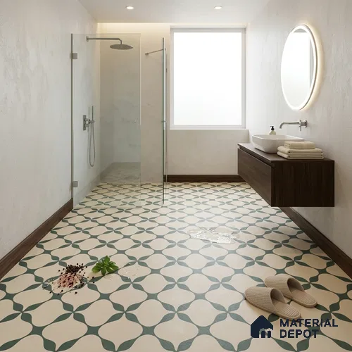 Moroccan Floor & Wall Tile TL 12770 Nevica 1 ft x 1 ft Carving Matte Finish Vitrified Tile - 9 mm | Suitable For Bathroom, Kitchen, Balcony | 2 mm Spacer is Mandatory