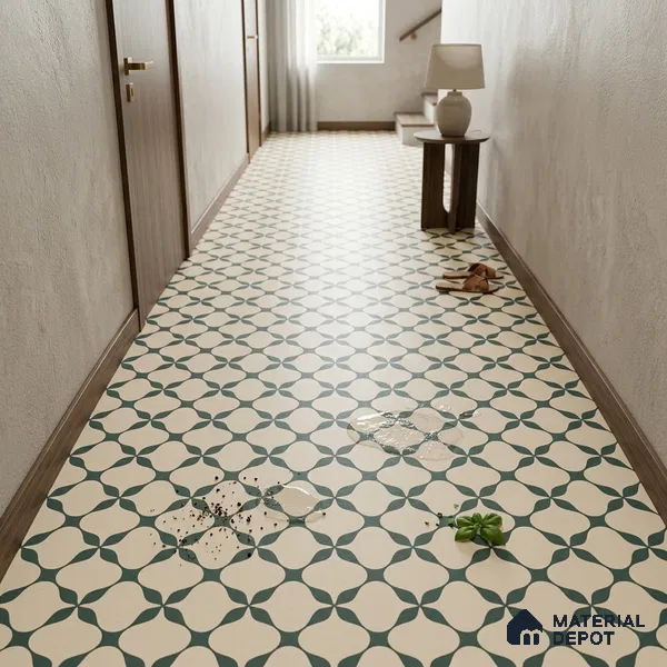 Moroccan Floor & Wall Tile TL 12770 Nevica 1 ft x 1 ft Carving Matte Finish Vitrified Tile - 9 mm | Suitable For Bathroom, Kitchen, Balcony | 2 mm Spacer is Mandatory