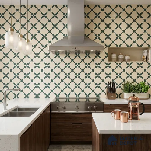 Moroccan Floor & Wall Tile TL 12770 Nevica 1 ft x 1 ft Carving Matte Finish Vitrified Tile - 9 mm | Suitable For Bathroom, Kitchen, Balcony | 2 mm Spacer is Mandatory