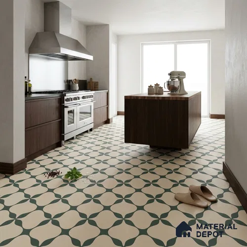 Moroccan Floor & Wall Tile TL 12770 Nevica 1 ft x 1 ft Carving Matte Finish Vitrified Tile - 9 mm | Suitable For Bathroom, Kitchen, Balcony | 2 mm Spacer is Mandatory