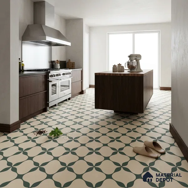 Moroccan Floor & Wall Tile TL 12770 Nevica 1 ft x 1 ft Carving Matte Finish Vitrified Tile - 9 mm | Suitable For Bathroom, Kitchen, Balcony | 2 mm Spacer is Mandatory